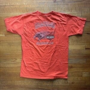 Harley-Davidson Chandler AZ Biker Graphic Tee Eagle Biker T-Shirt Orange Large